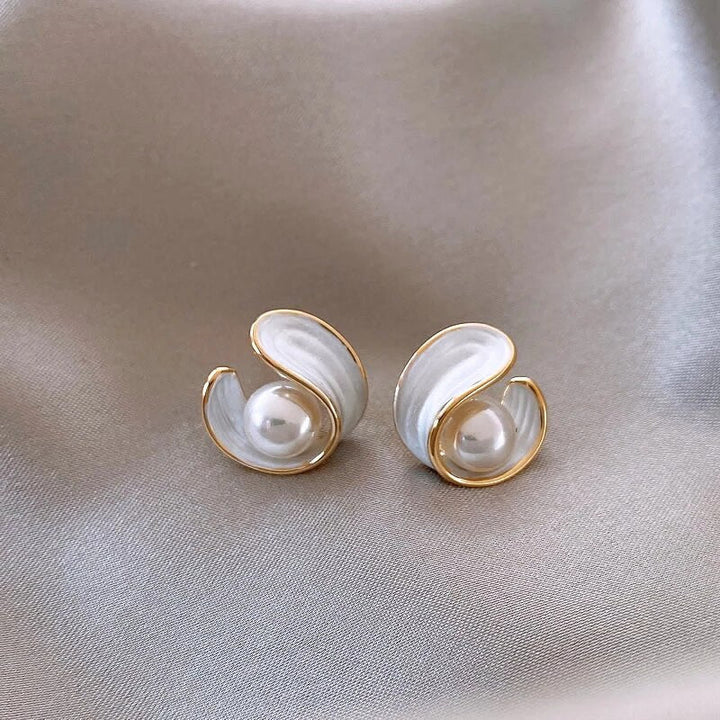 Opal Earrings in Luxury White by Antoinette