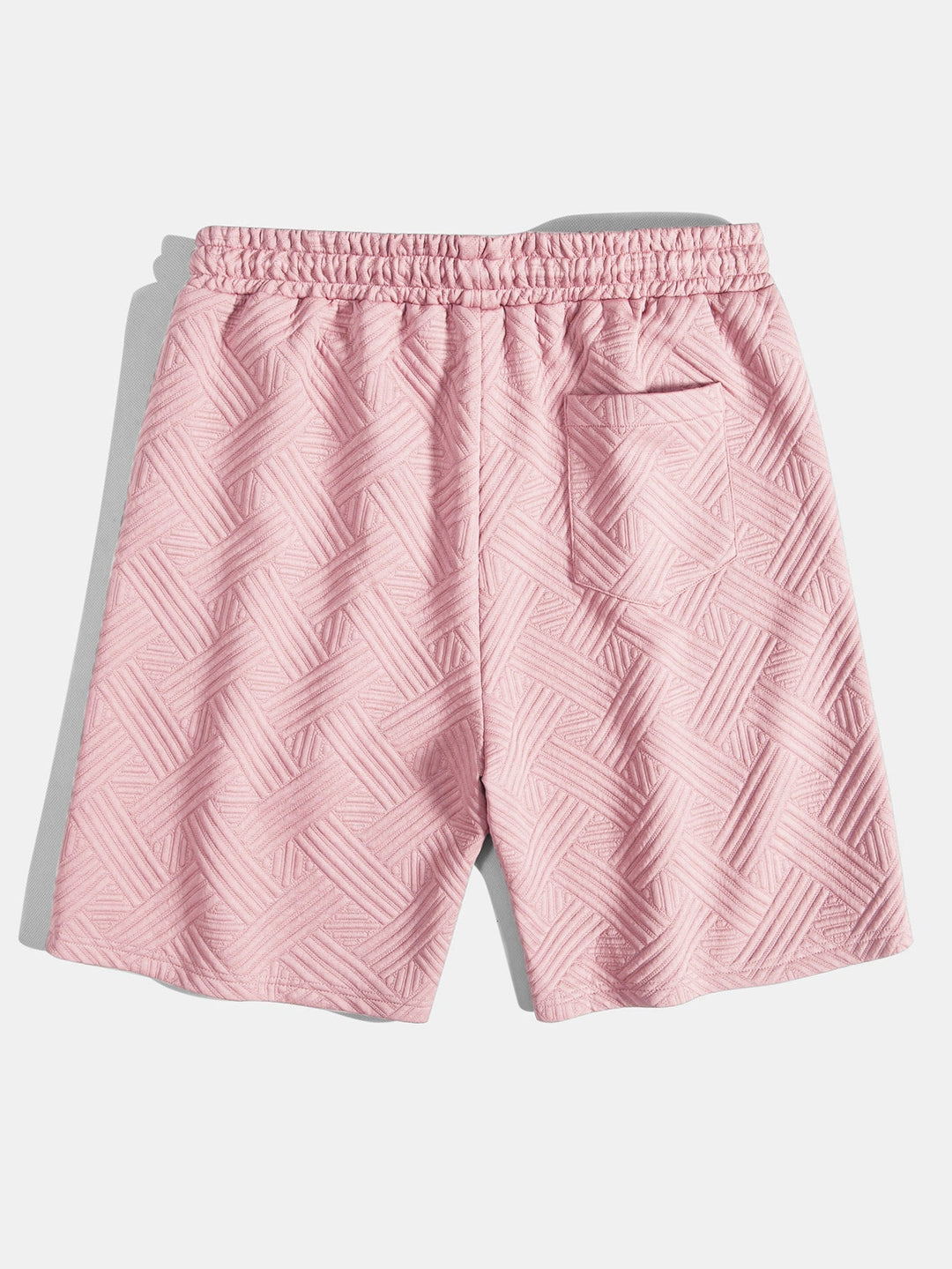 Striped Jacquard Button-Up Shirt & Drawstring Shorts