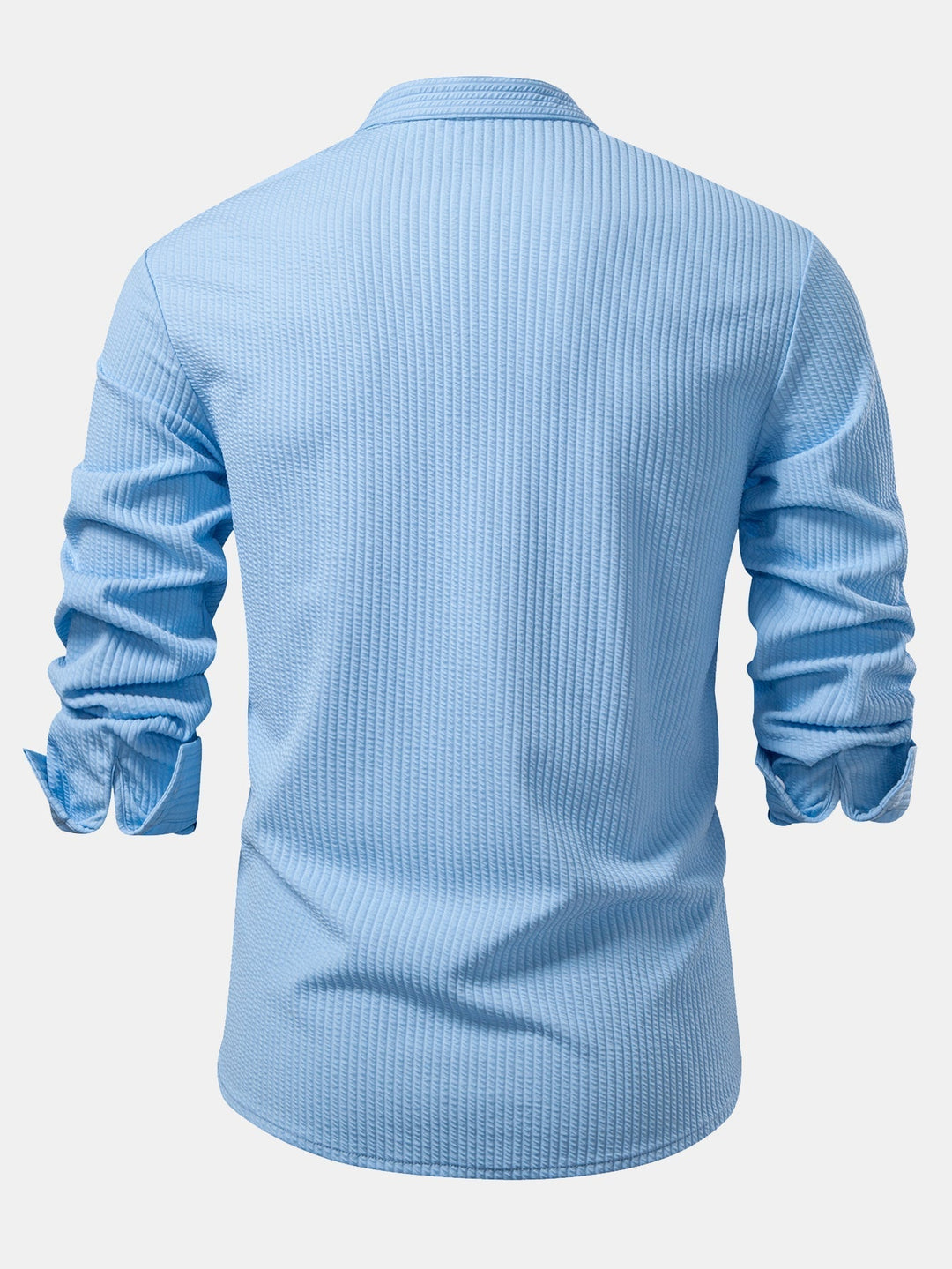 Ribbed High Neck Shirt, Muscle Fit, Long Sleeves