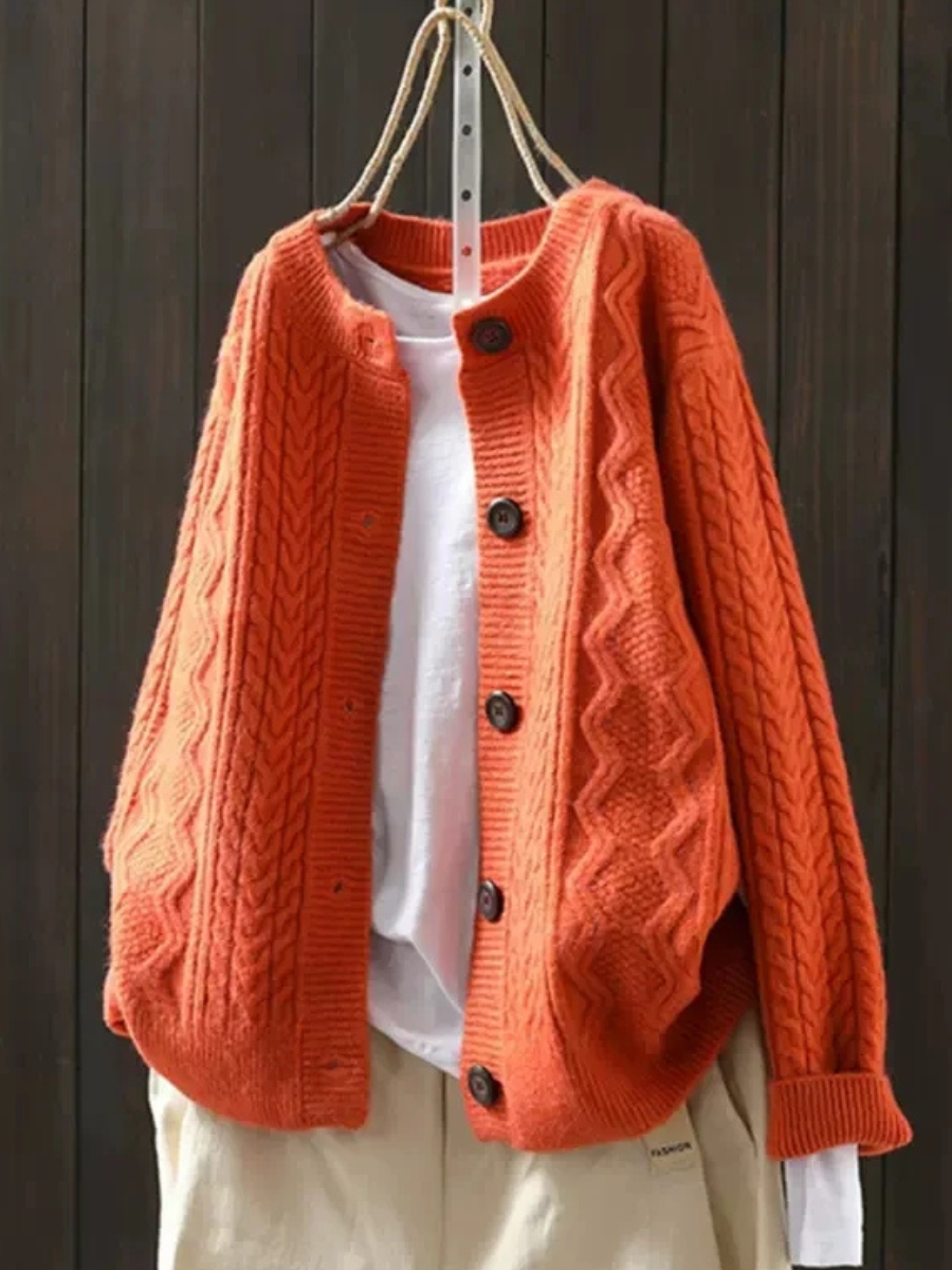 Lorenza™ - Cable Knit Cardigan