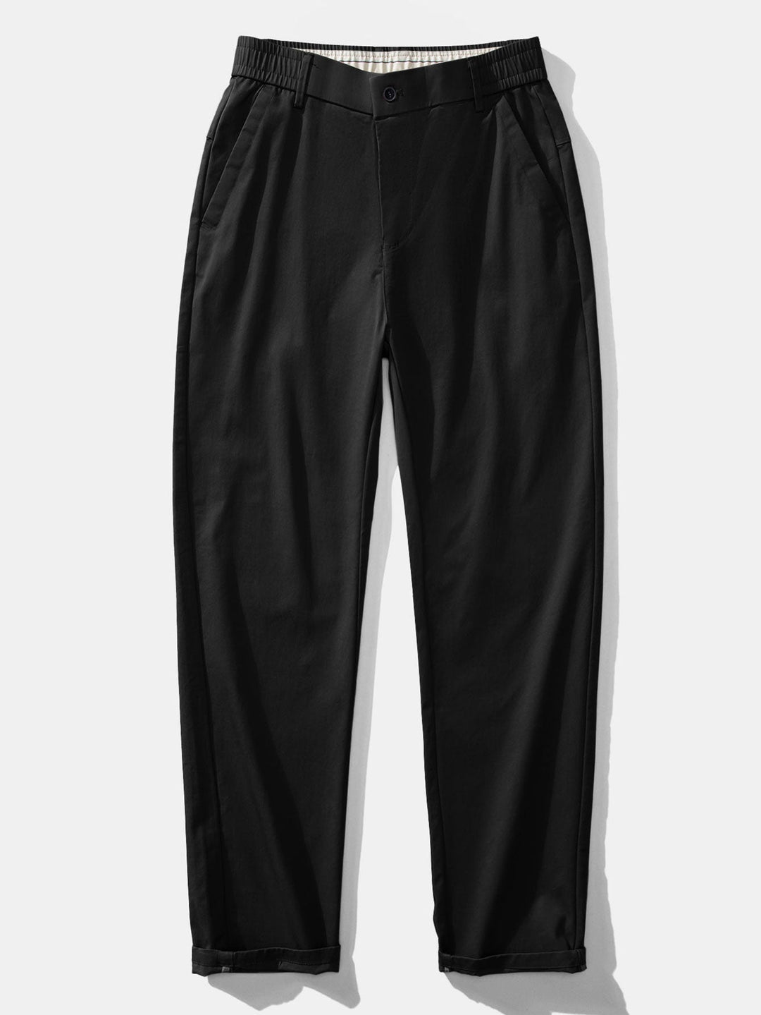 Straight Leg Pants with Elastic Waist
