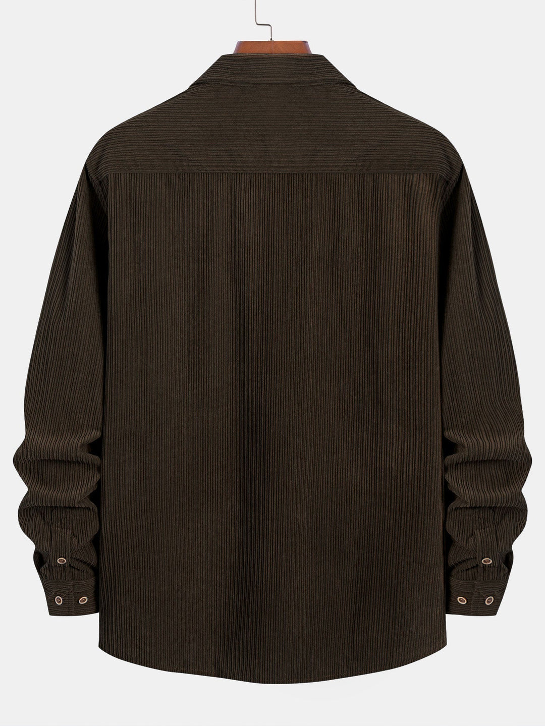 Long Sleeve Corduroy Shirt with Pocket and Buttons