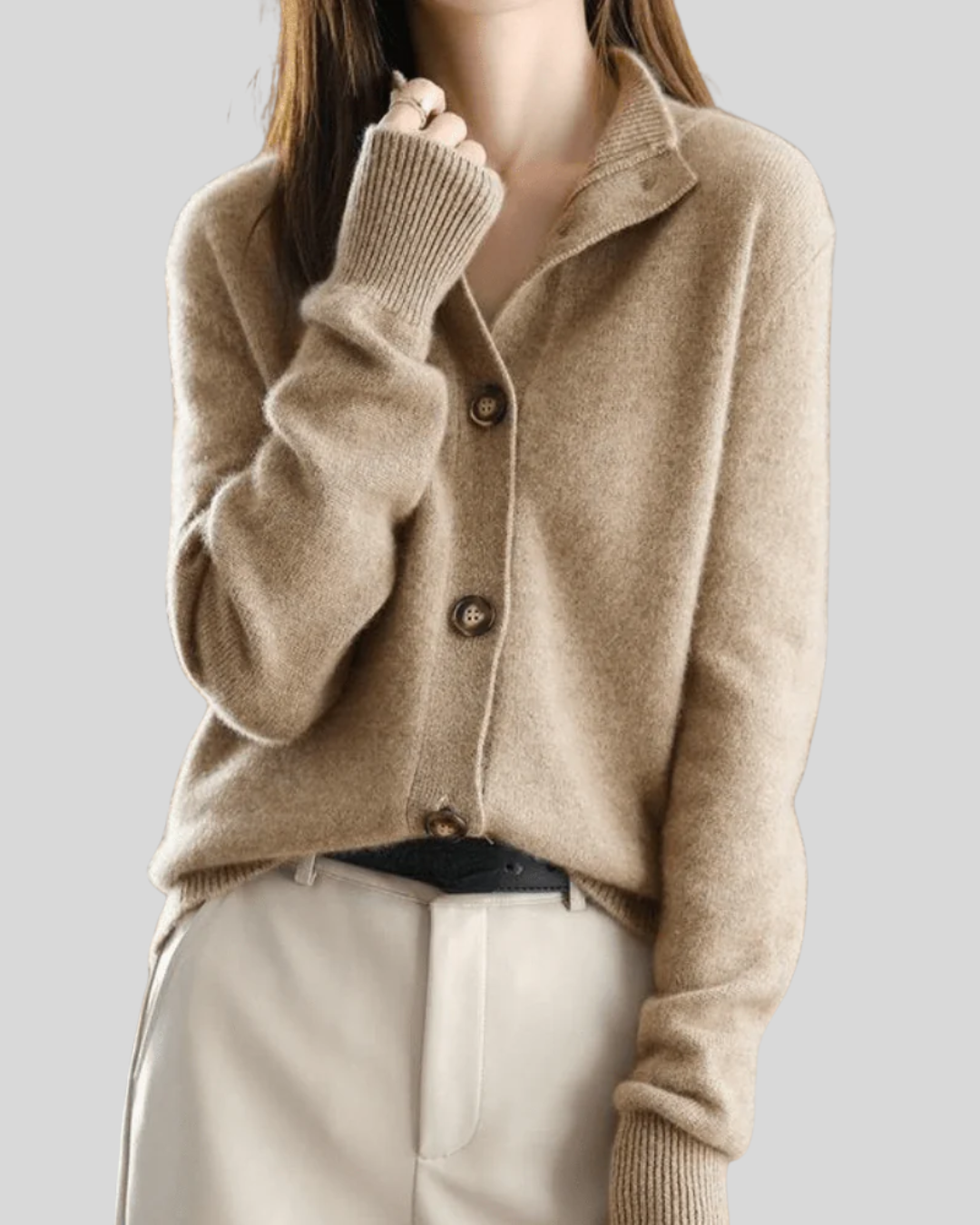 Cashmere Cardigan in Retro Style by Claire