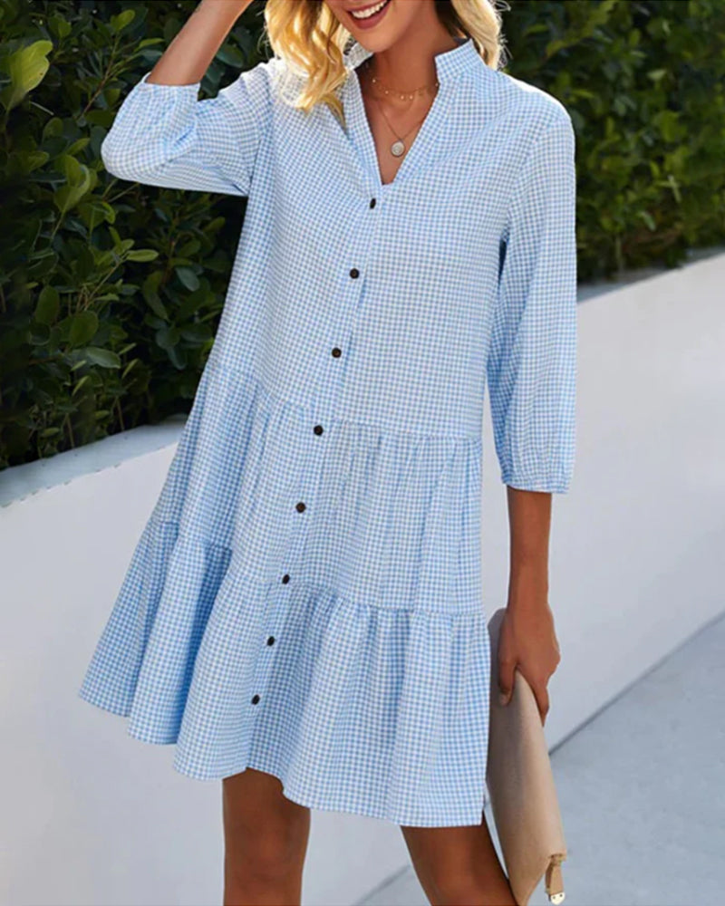 Laure | Blue Shirt Dress