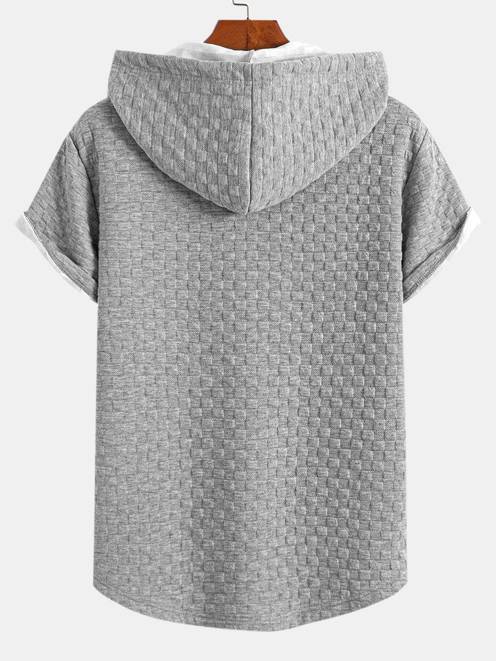 Hooded Sweatshirt with Checkerboard Hem <tc>T-Shirt</tc> &amp; Checkerboard <tc>Sh</tc>orts