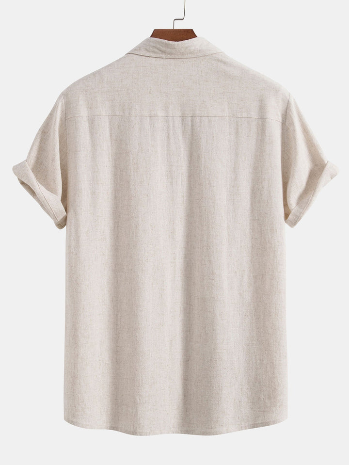 Button-Up Shirt in Linen and Rayon Blend