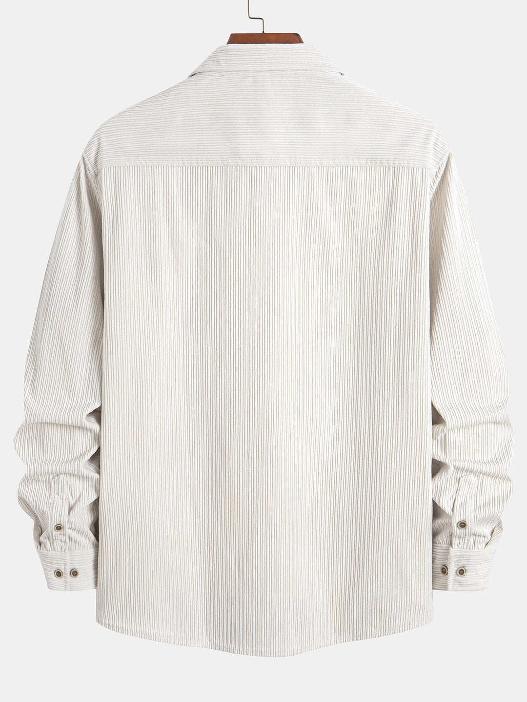 Long Sleeve Corduroy Shirt with Pocket and Buttons
