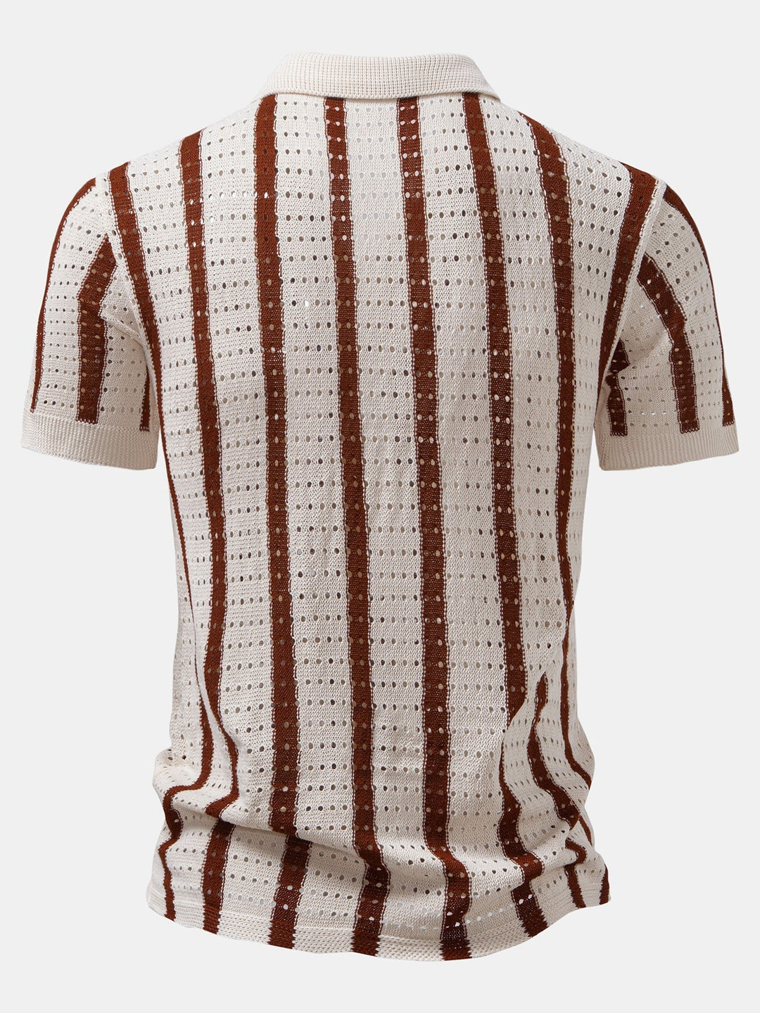 Striped Eyelet Knit Shirt