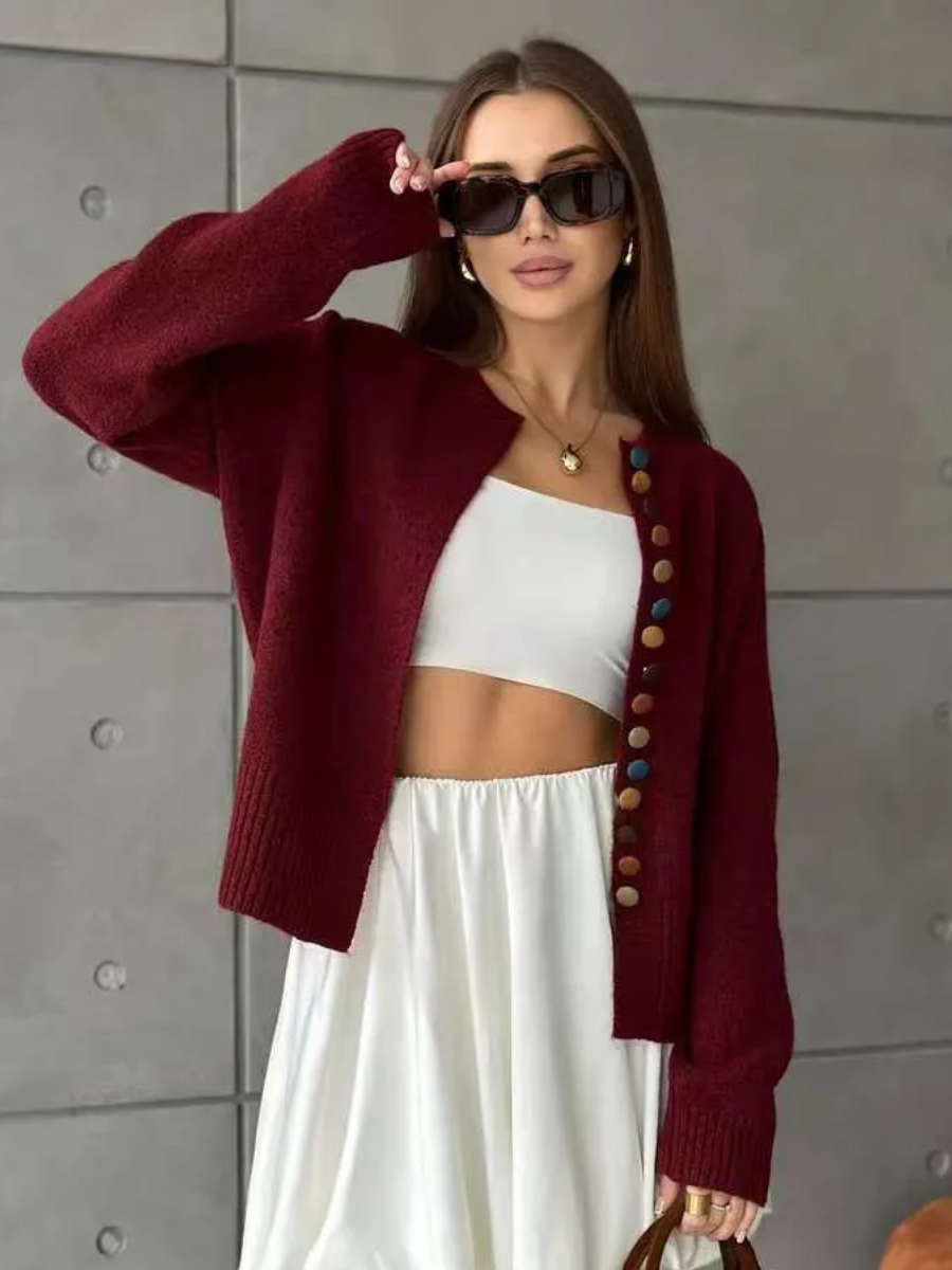 Noelle™ - Button-Detail Cardigan