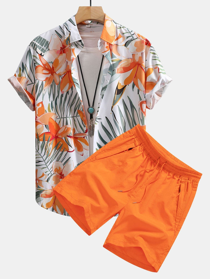 Flower Print Tank and Swim Shorts