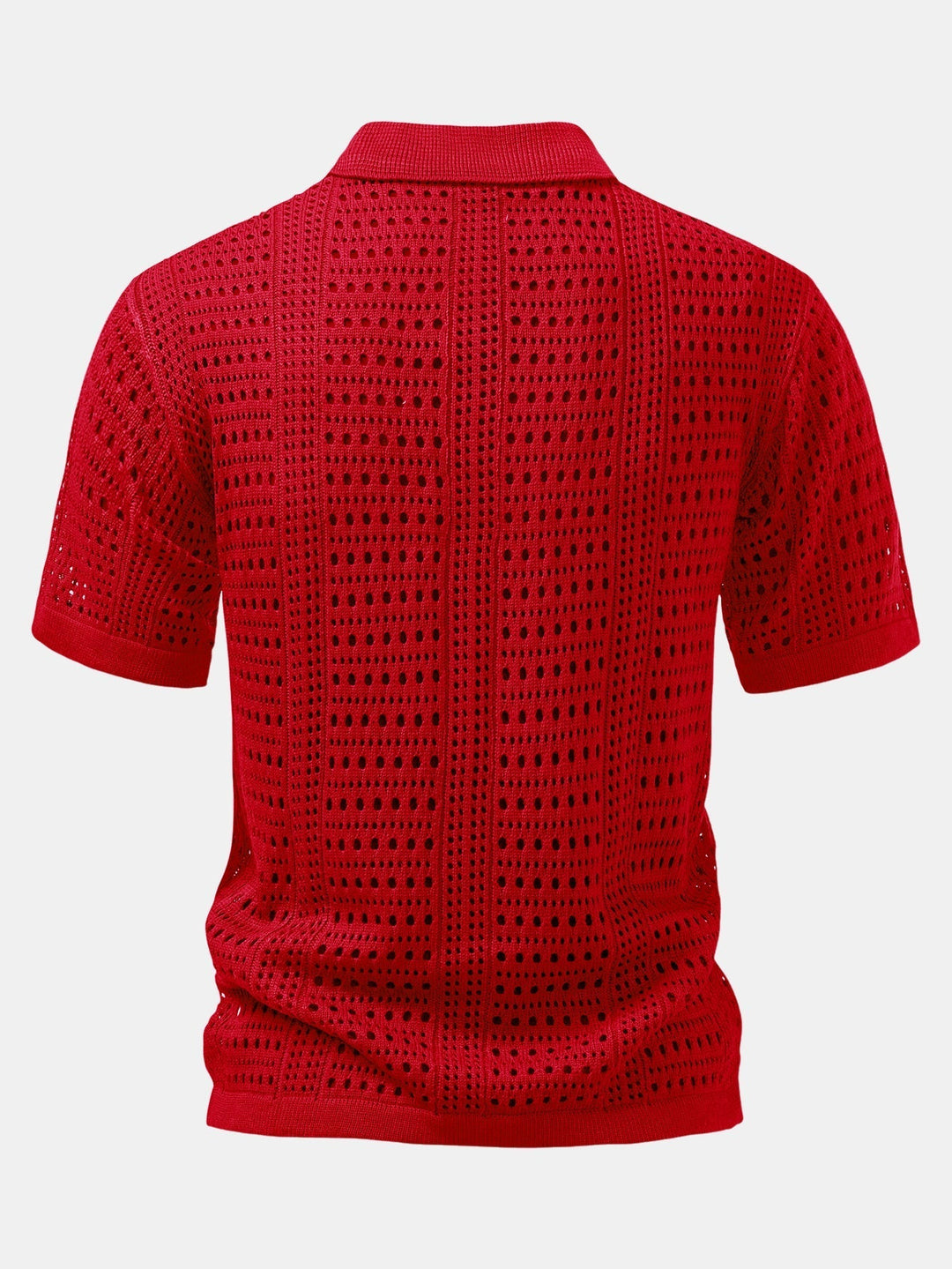 V-Neck Polo Shirt with Hook