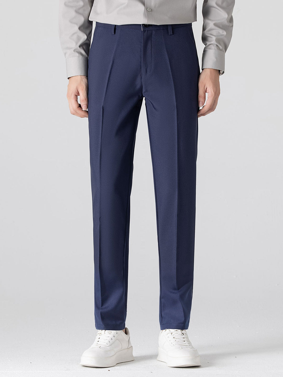 Long Sleeve Striped Shirt with Buttons & Slim Fit Tapered Pants