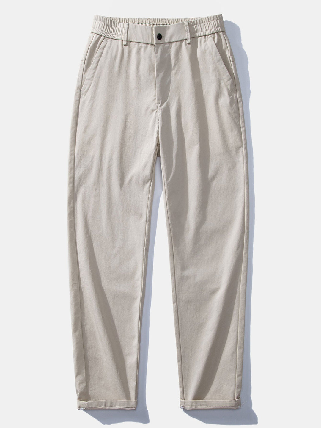 Long Sleeve Striped Shirt with Buttons & Straight Leg Elastic Waist Pants