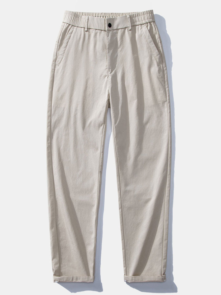 Long Sleeve Striped Shirt with Buttons & Straight Leg Elastic Waist Pants