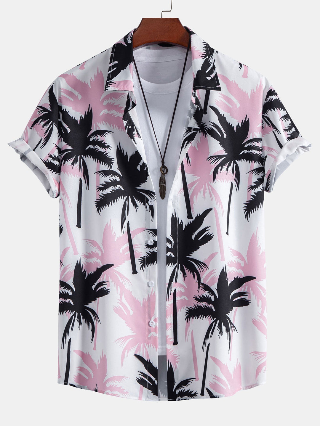Palm Tree Printed Butt Up Shirts and Swim Shorts