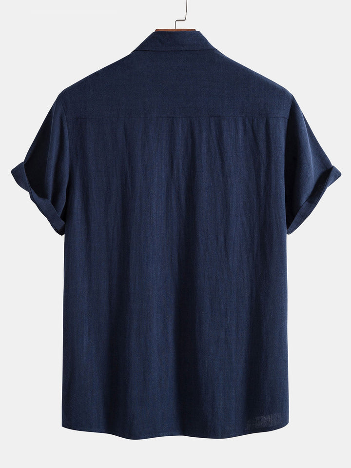 Button-Up Shirt in Linen and Rayon Blend