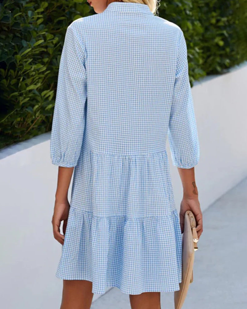 Laure | Blue Shirt Dress