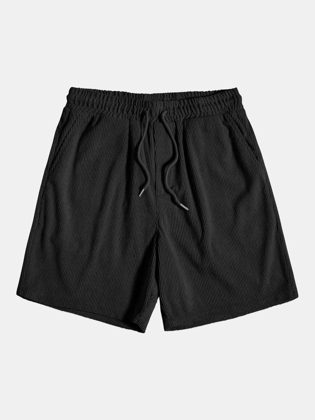 Short Sleeve Corduroy Shirt with Buttons and Shorts