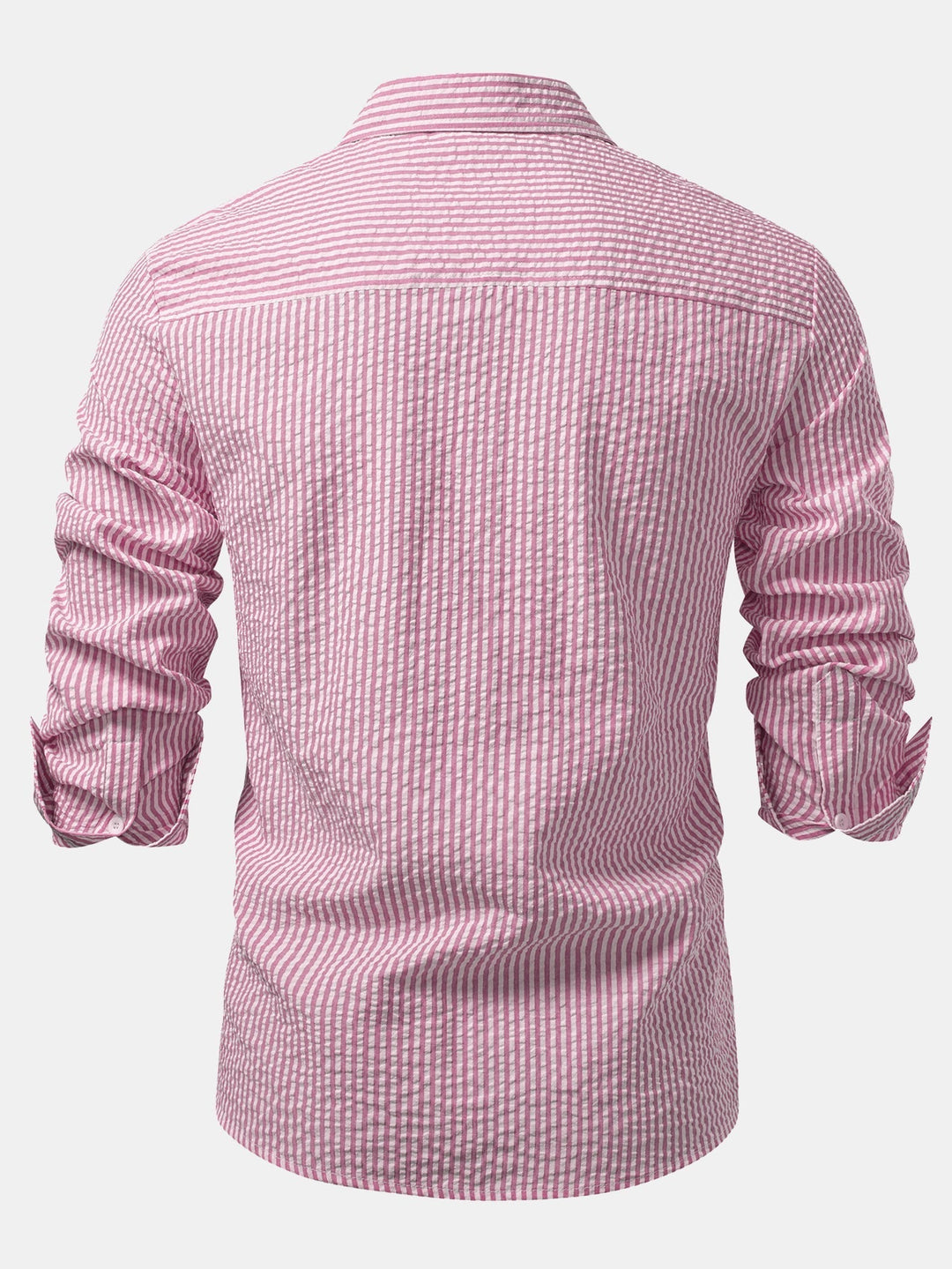Button-Up Striped Seersucker Shirt