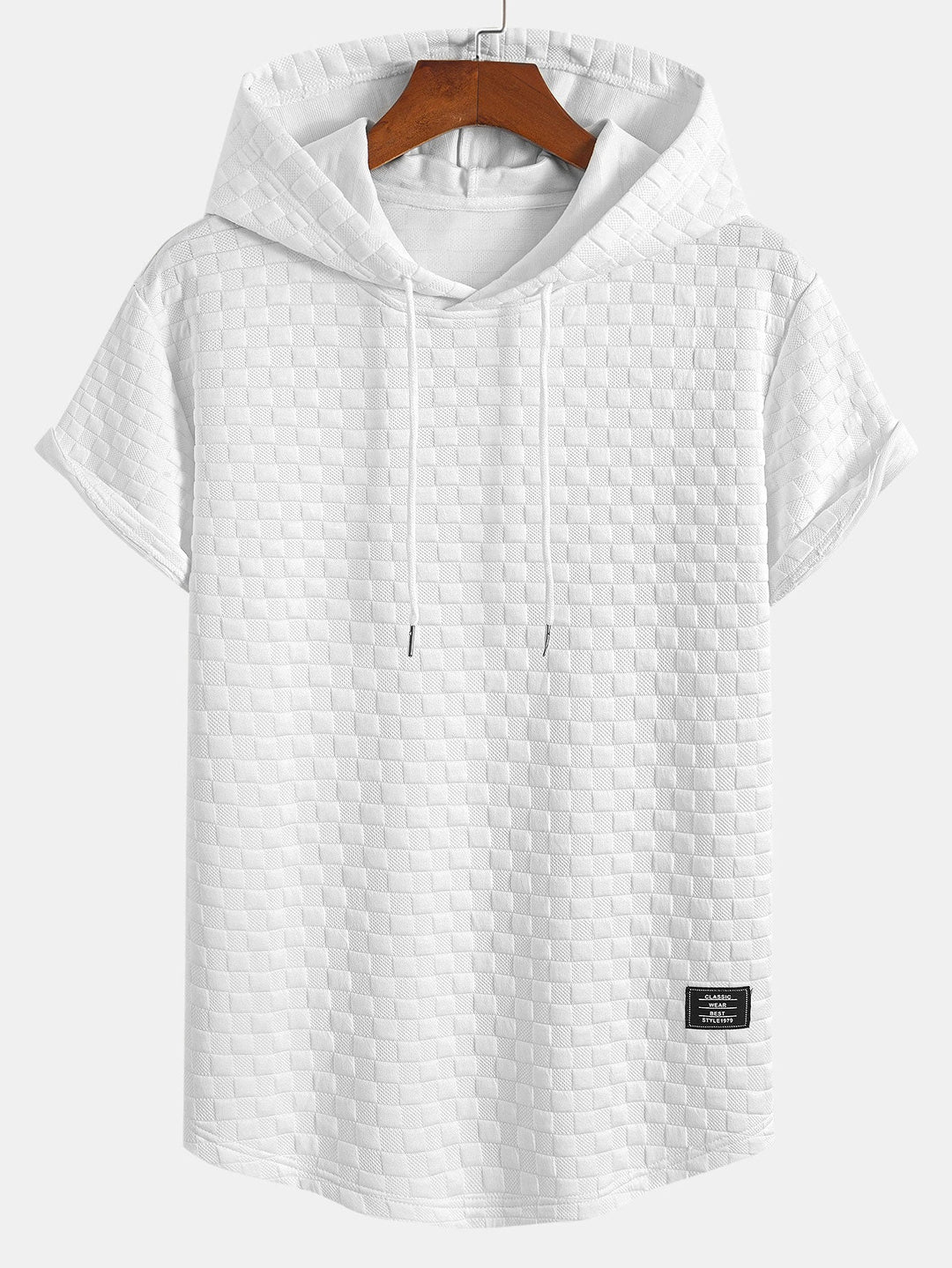 Hooded Sweatshirt with Checkerboard Hem <tc>T-Shirt</tc> &amp; Checkerboard <tc>Sh</tc>orts