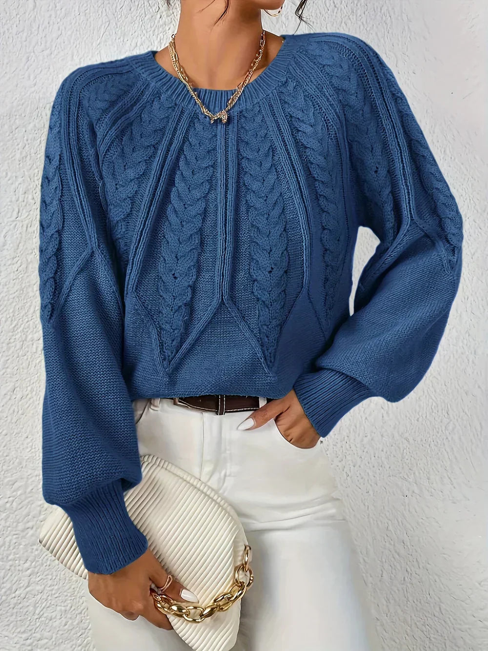 Aviora™ | Casual and Elegant Cable Knit Sweater