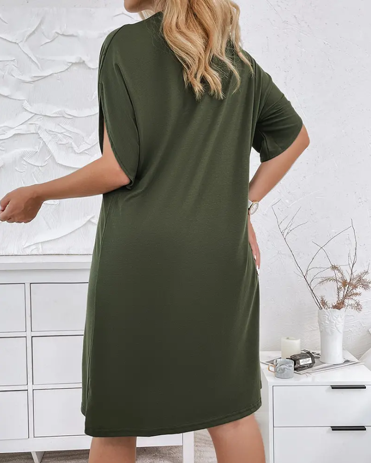 Jeanne™ | Elegant V-Neck Dress