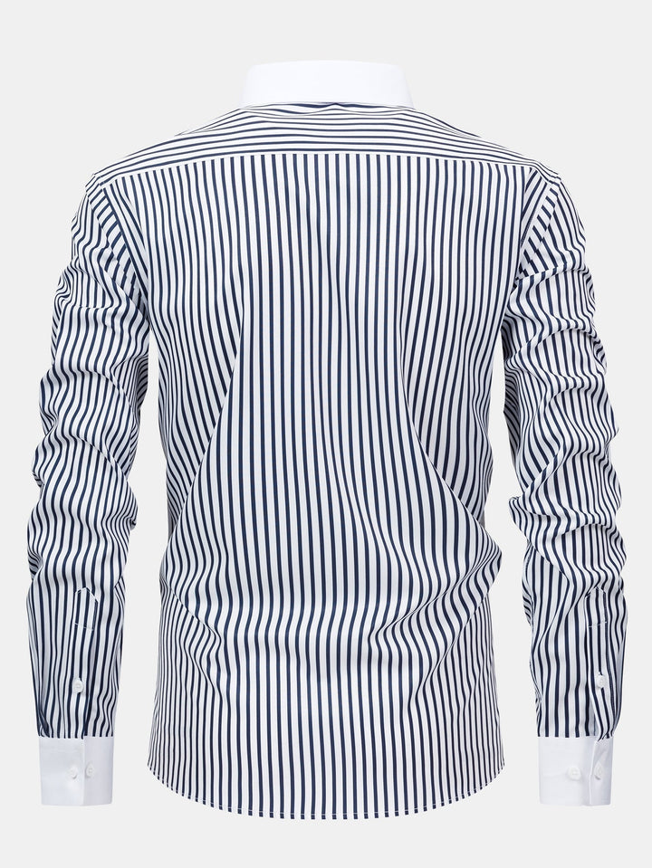 Wrinkle-Free Striped Winchester Shirt & Slim Fit Tapered Pants
