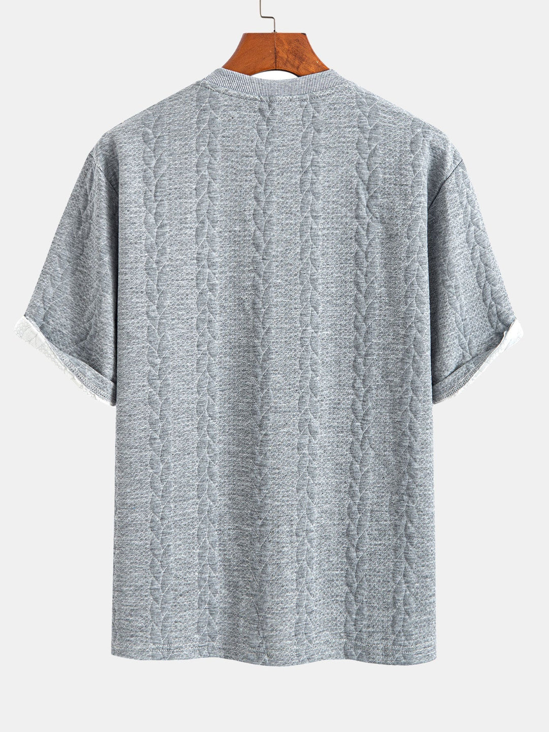 Relaxed Fit Jacquard Half-Sleeve T-Shirt
