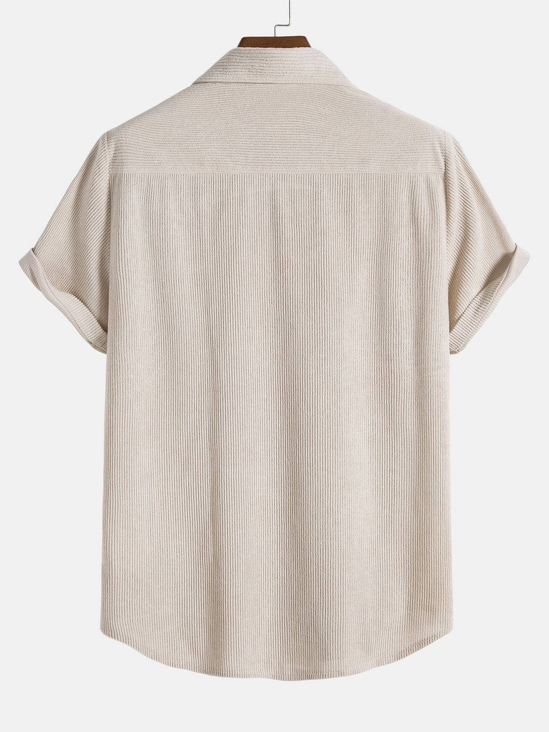 Corduroy Button Short Sleeve Shirt
