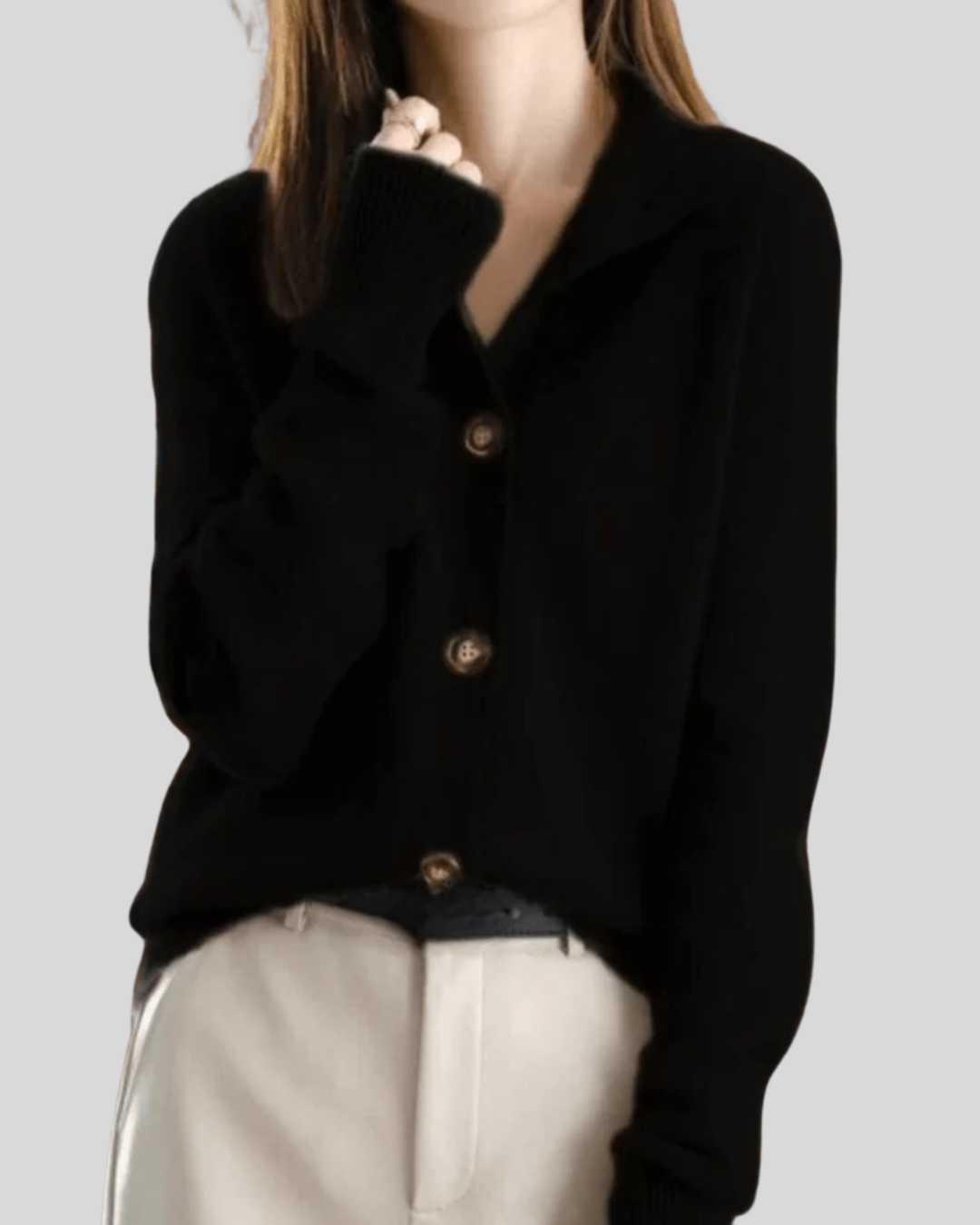 Cashmere Cardigan in Retro Style by Claire