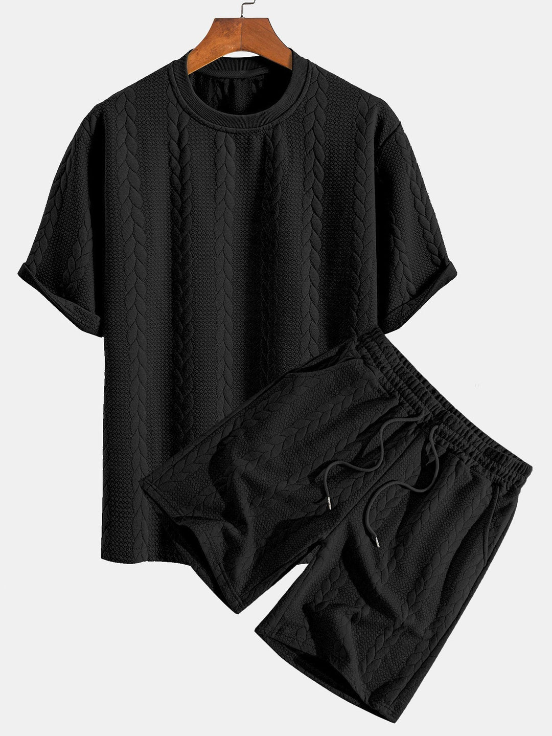 Relaxed Fit Jacquard Half-Sleeve T-Shirt