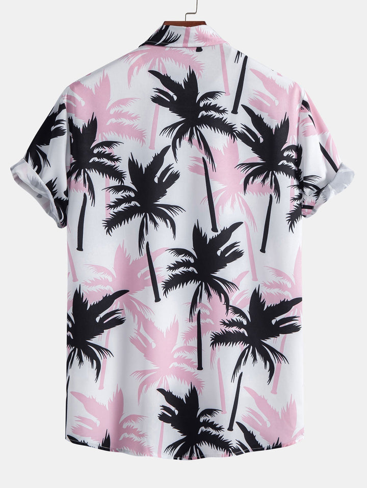 Palm Tree Printed Butt Up Shirts and Swim Shorts