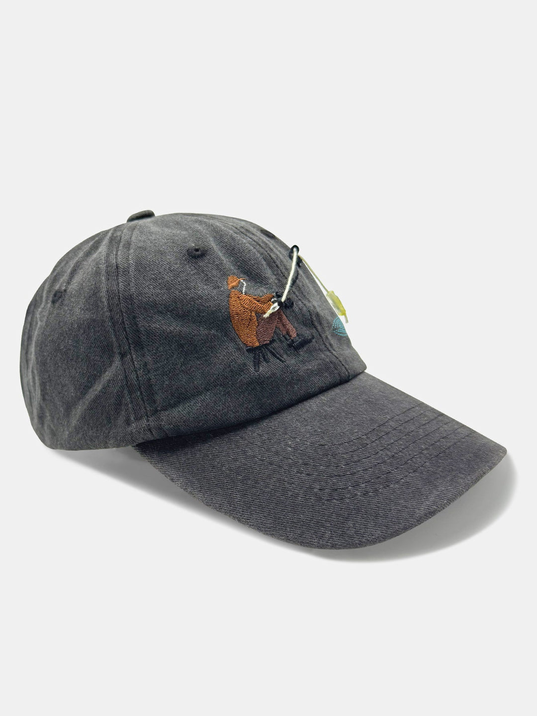 Washed Embroidered Interactive Fishing Baseball Cap
