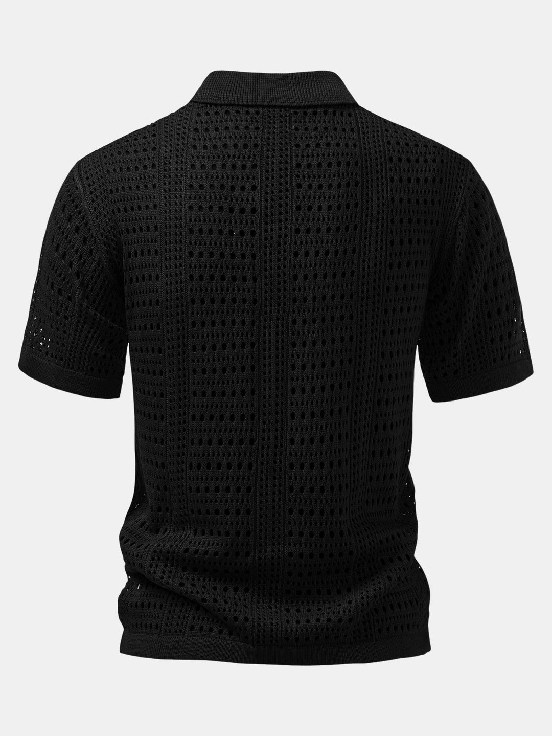 V-Neck Polo Shirt with Hook