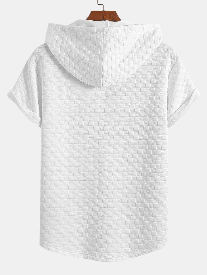 Hooded Sweatshirt with Checkerboard Hem <tc>T-Shirt</tc> &amp; Checkerboard <tc>Sh</tc>orts