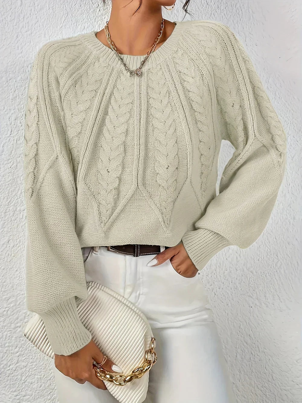Aviora™ | Casual and Elegant Cable Knit Sweater