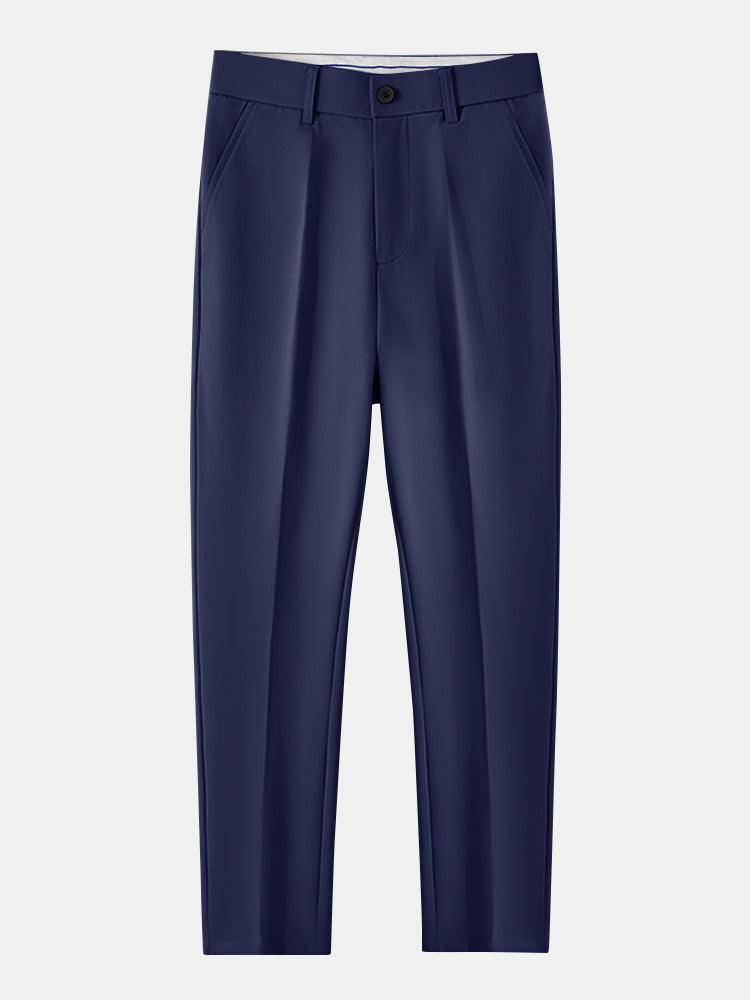 Long Sleeve Striped Shirt with Buttons & Slim Fit Tapered Pants