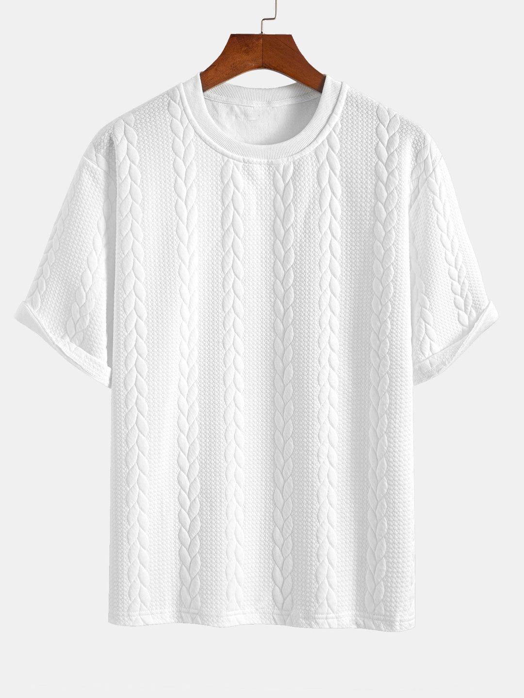 Relaxed Fit Jacquard Half-Sleeve T-Shirt