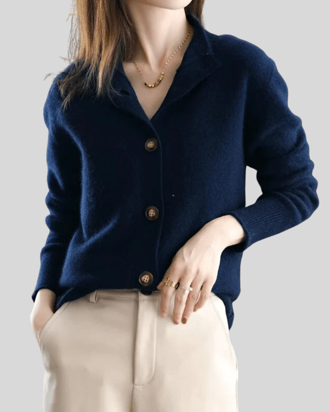 Cashmere Cardigan in Retro Style by Claire