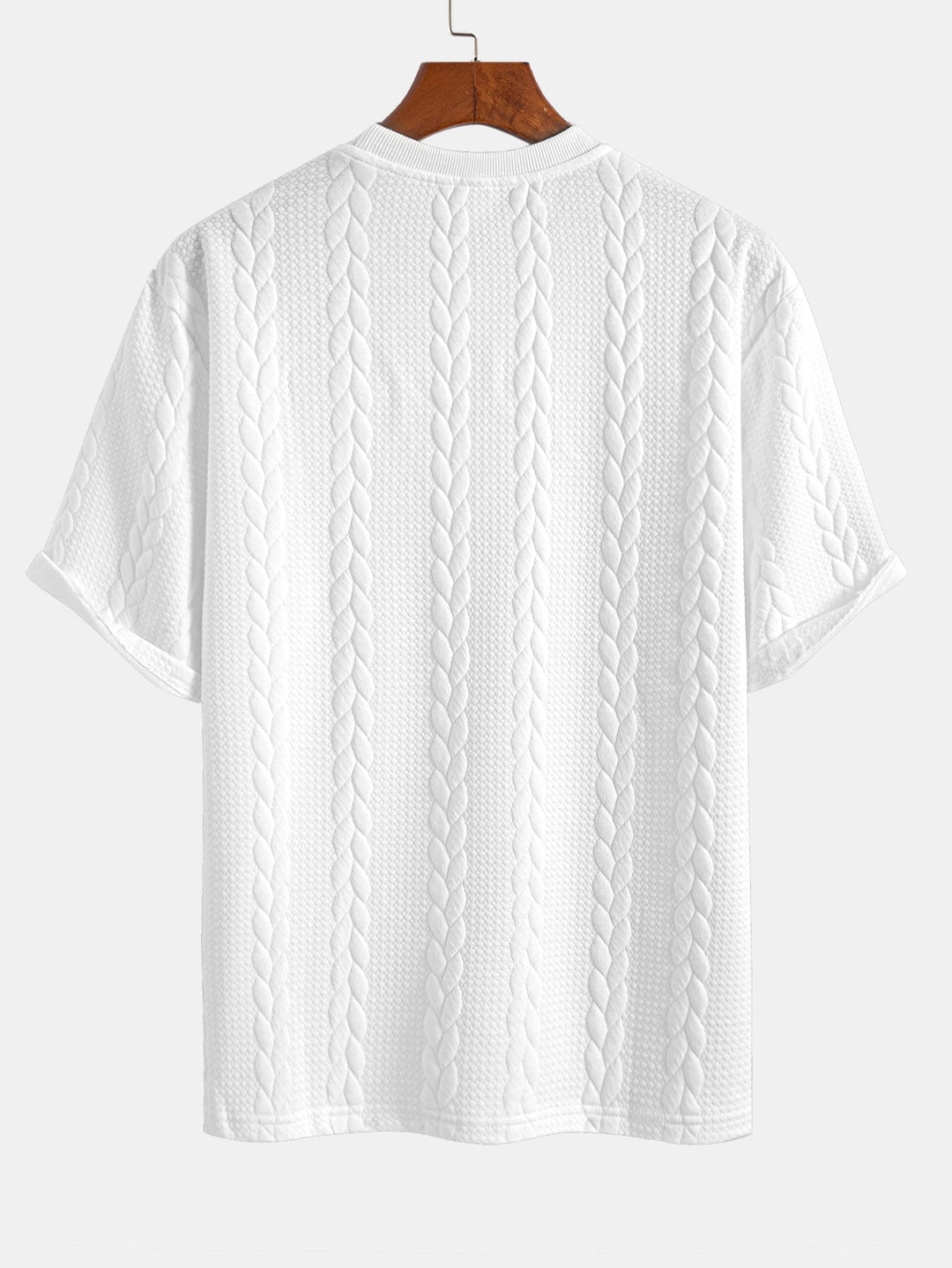 Relaxed Fit Jacquard Half-Sleeve T-Shirt