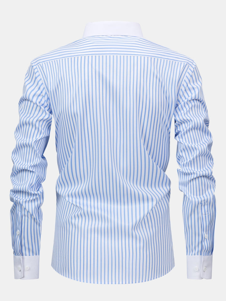 Wrinkle-Free Striped Winchester Shirt & Slim Fit Tapered Pants