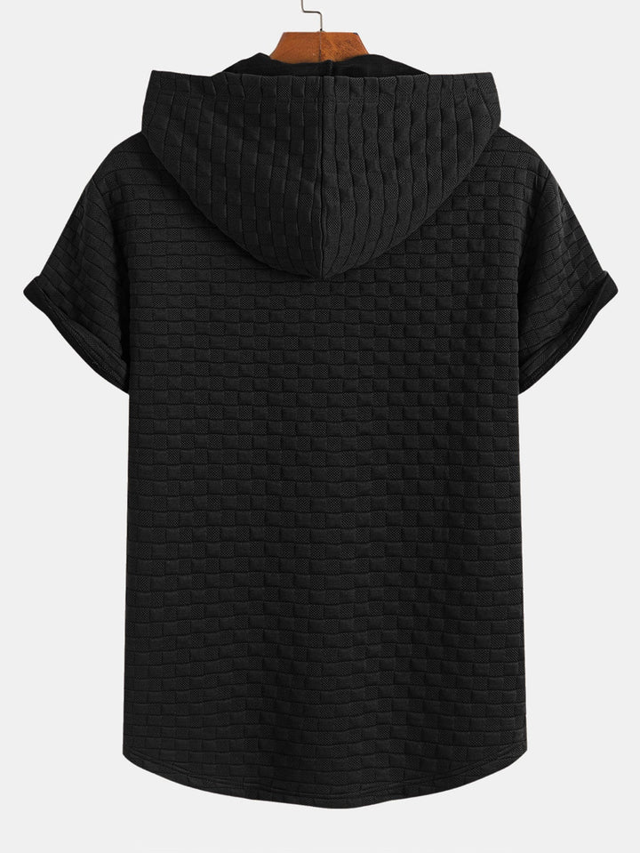 Hooded Sweatshirt with Checkerboard Hem <tc>T-Shirt</tc> &amp; Checkerboard <tc>Sh</tc>orts