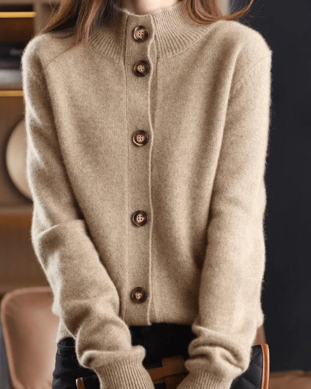 Cashmere Cardigan in Retro Style by Claire