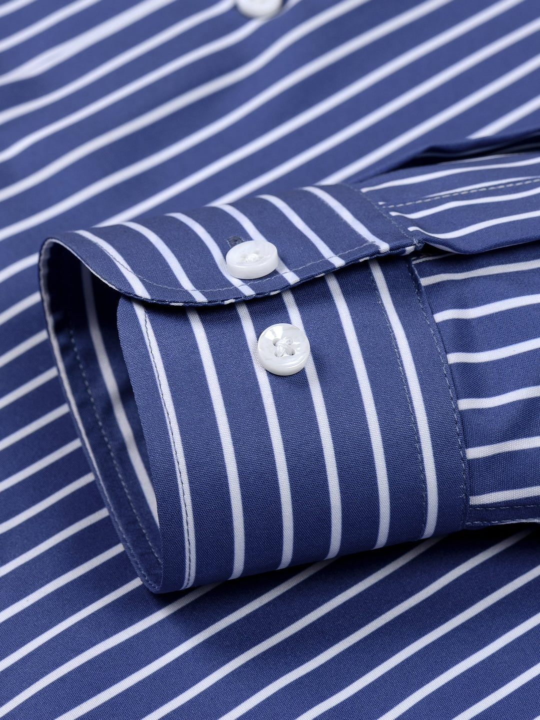 Long Sleeve Striped Shirt with Buttons & Straight Leg Elastic Waist Pants