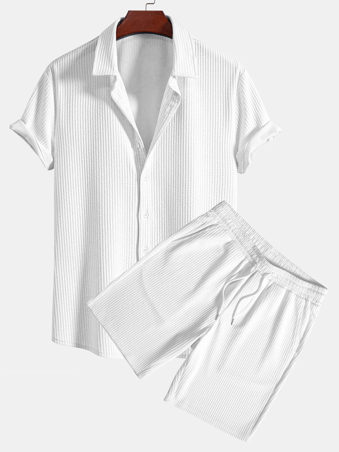 Shirt and shorts with nervous button