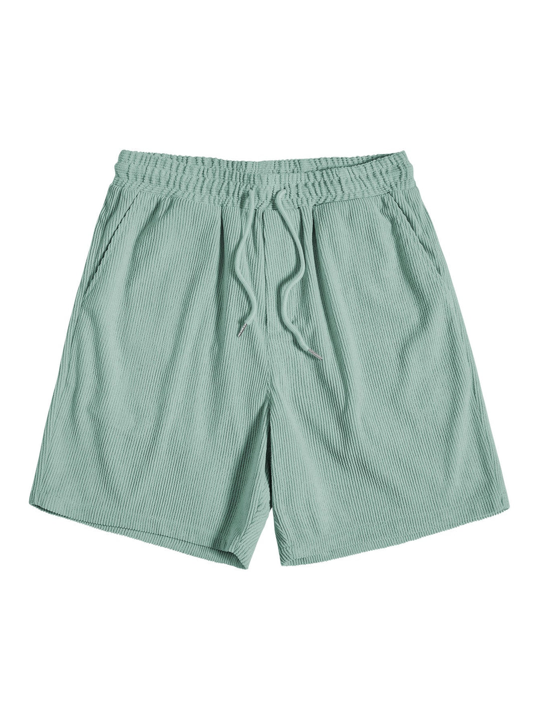 Short Sleeve Corduroy Shirt with Buttons and Shorts