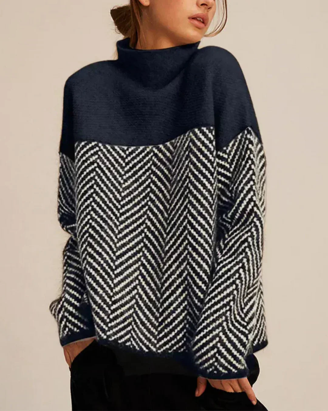 Norah | Turtleneck Cotton Sweater