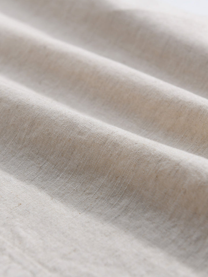 Long Sleeve Linen and Cotton Shirt with Pocket