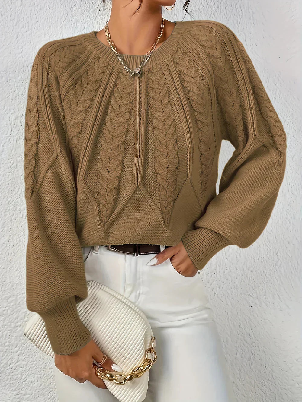 Aviora™ | Casual and Elegant Cable Knit Sweater
