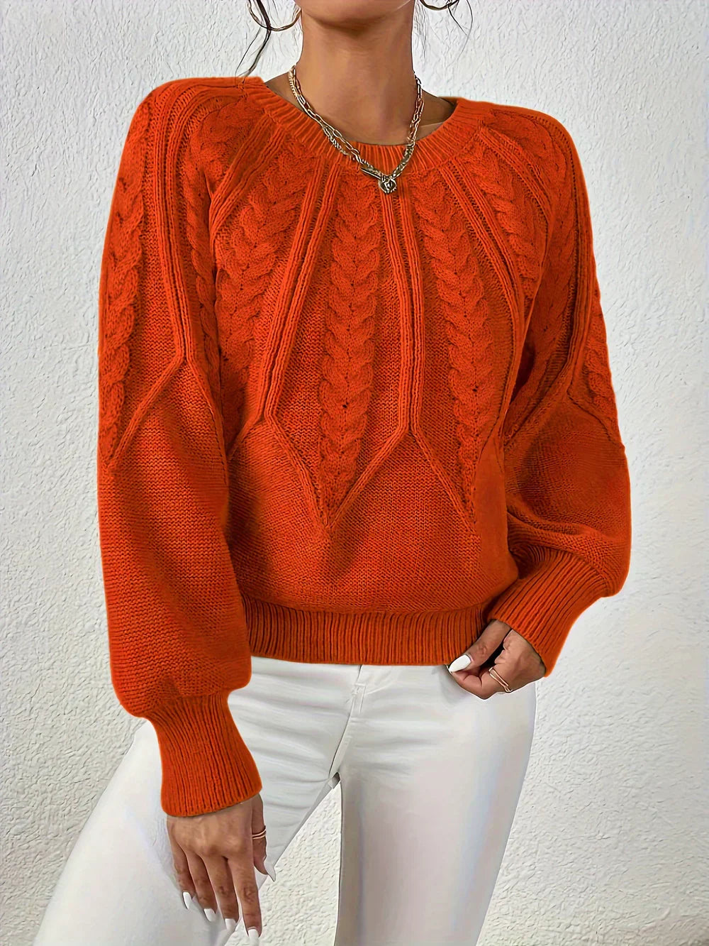 Aviora™ | Casual and Elegant Cable Knit Sweater